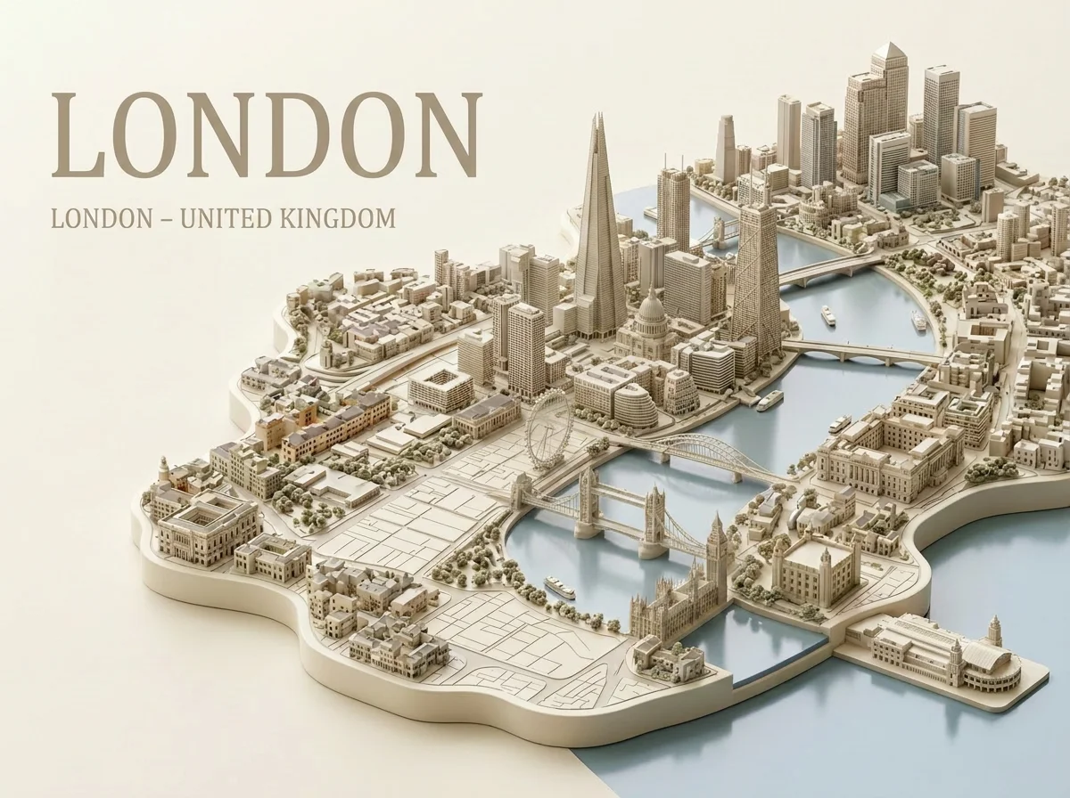 Classic City Scenery Aerial View