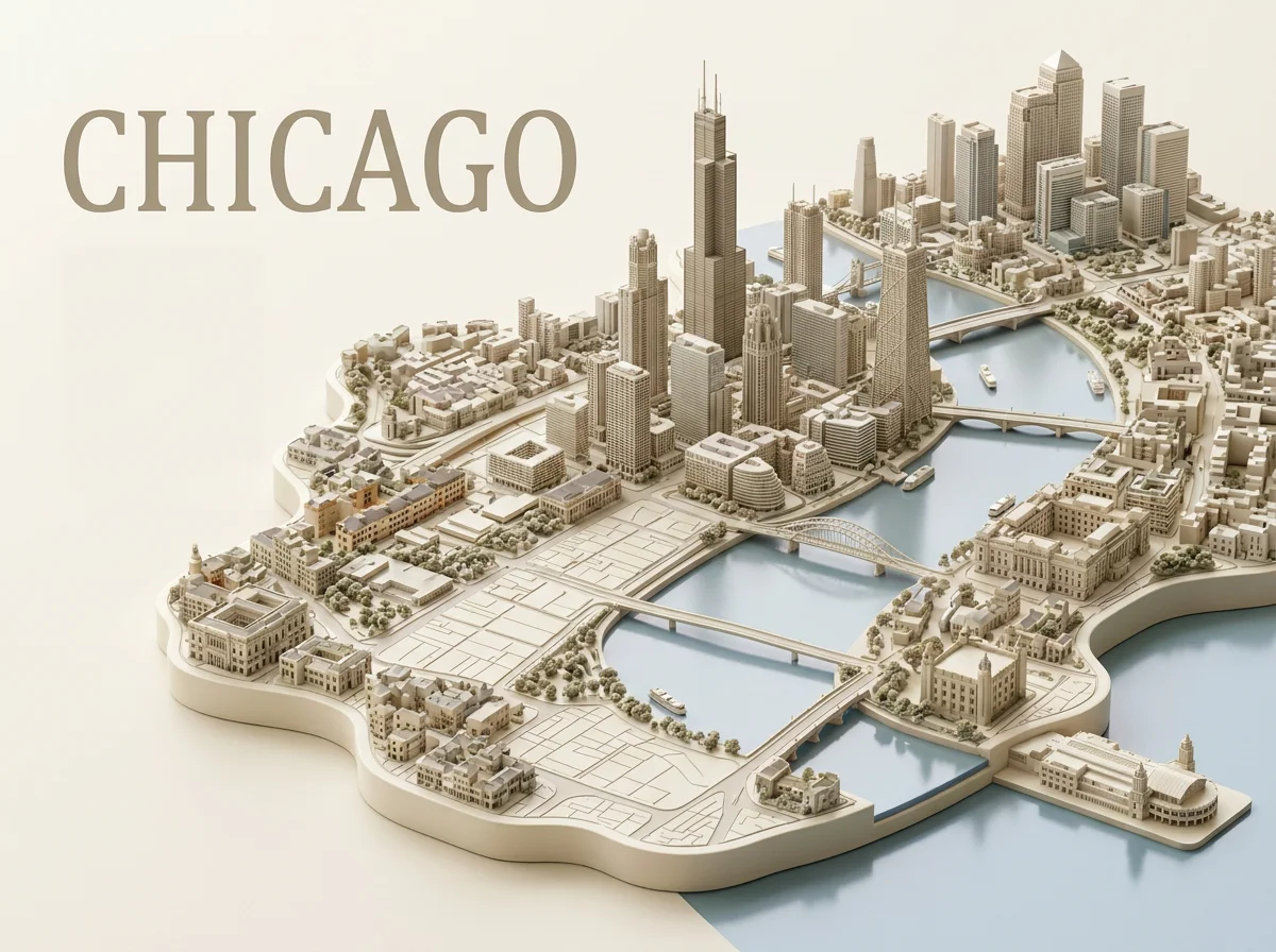 Classic City Scenery Aerial View