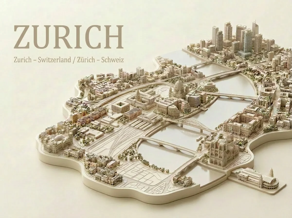 Classic City Scenery Aerial View